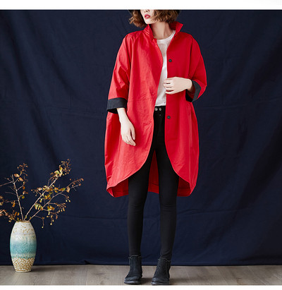 Uus mudel naiste pikk nööpidega jakk