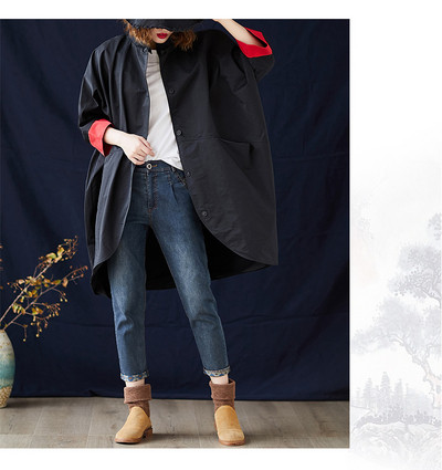 Uus mudel naiste pikk nööpidega jakk