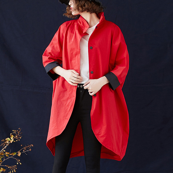 Uus mudel naiste pikk nööpidega jakk