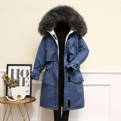 Naiste talvejope kapuutsi ja taskutega