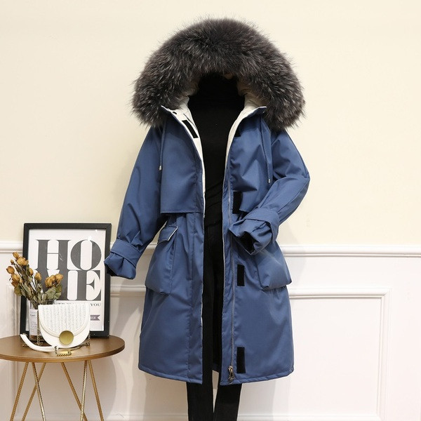 Naiste talvejope kapuutsi ja taskutega