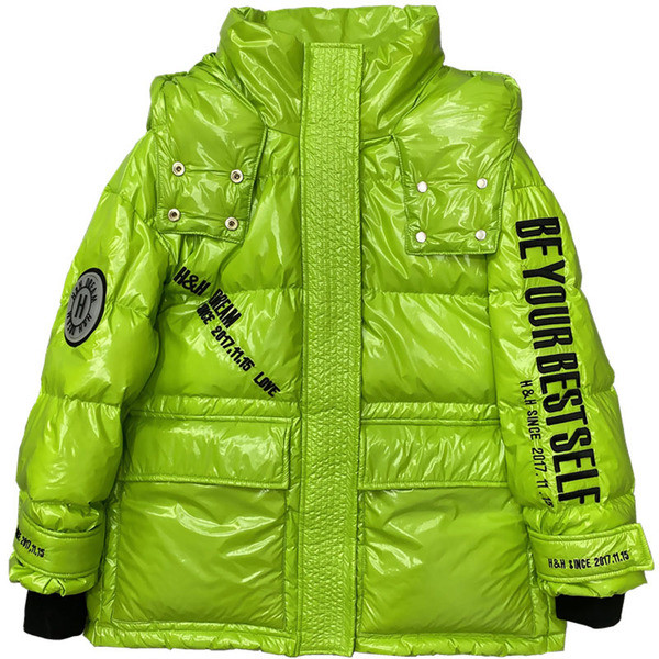 Új modell női téli kabát feliratokkal