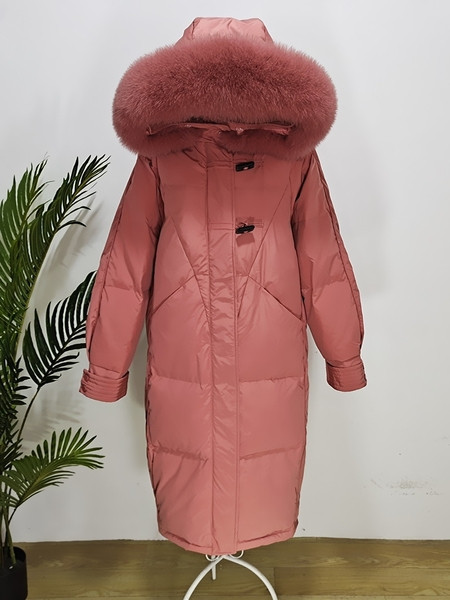 Új modell téli női kabát hosszú modell kapucnival és pehellyel