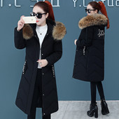 Női alkalmi kabát pehely és közepes hosszúsággal