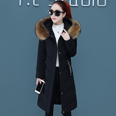 Női alkalmi kabát pehely és közepes hosszúsággal