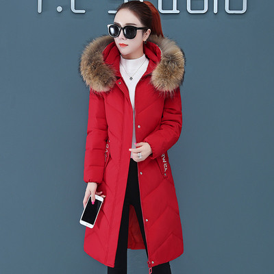 Női alkalmi kabát pehely és közepes hosszúsággal