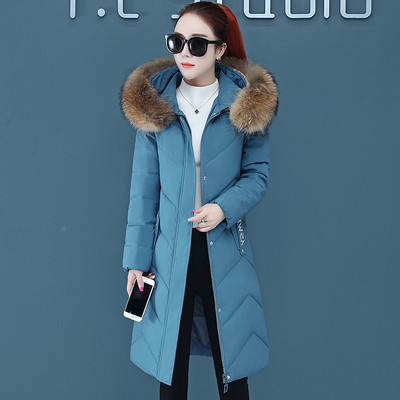 Női alkalmi kabát pehely és közepes hosszúsággal