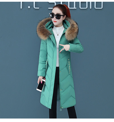 Női alkalmi kabát pehely és közepes hosszúsággal