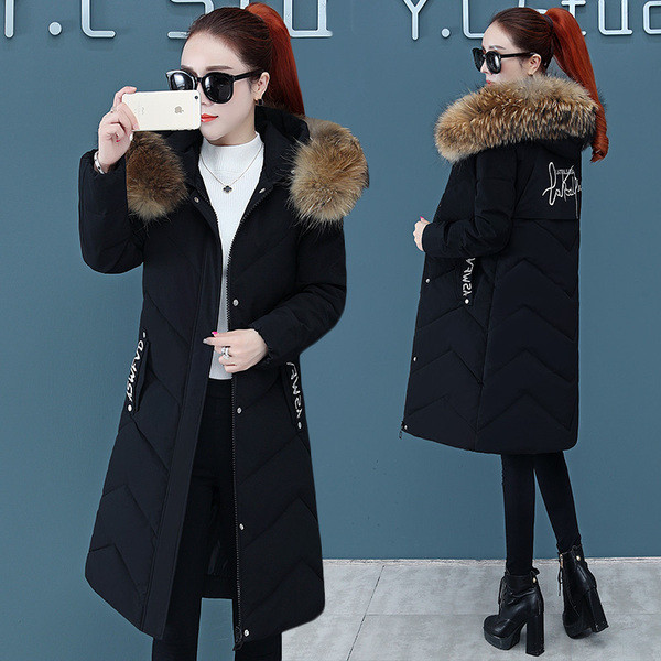 Női alkalmi kabát pehely és közepes hosszúsággal