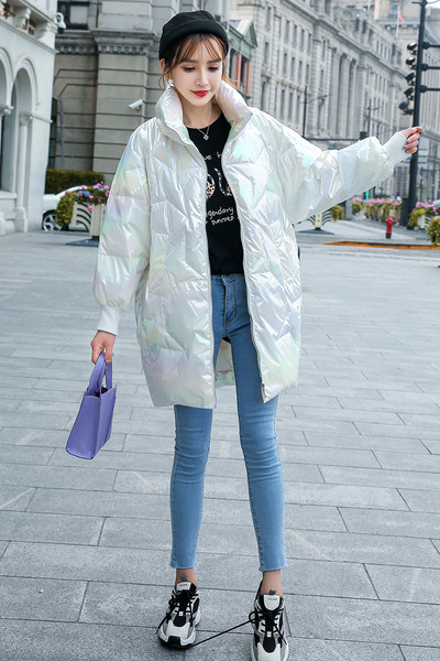 Új modell női kabát magas gallérral