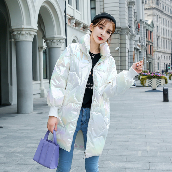 Új modell női kabát magas gallérral