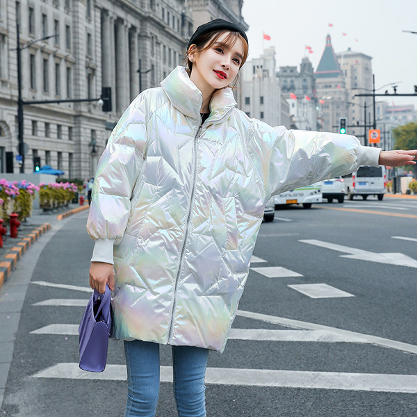 Új modell női kabát magas gallérral