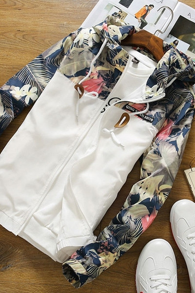 Novi model muške casual jakne s kapuljačom i cvjetnim uzorkom