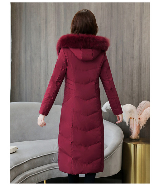 Napi hosszú női kabát kapucnival és 5XL méretig