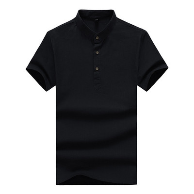 Férfi hétköznapi blúz sima modell klasszikus gallérral