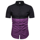 Aktuális férfi ing rövid ujjú testhezálló modell