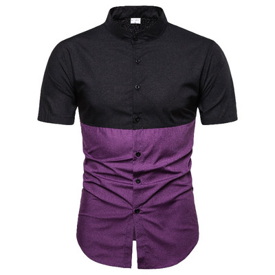 Aktuális férfi ing rövid ujjú testhezálló modell