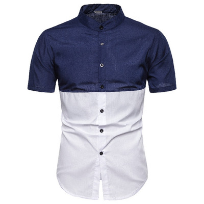 Aktuális férfi ing rövid ujjú testhezálló modell