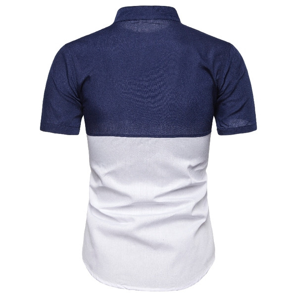 Aktuális férfi ing rövid ujjú testhezálló modell