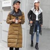 Καθημερινό γυναικείο μπουφάν διπλής όψης με κουμπιά και τσέπες