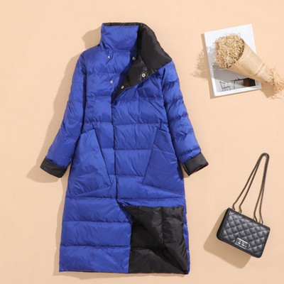 Női alkalmi hosszú kabát zsebekkel