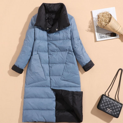 Női alkalmi hosszú kabát zsebekkel