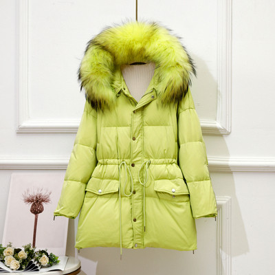 Új modell női kabát pehely és gombokkal