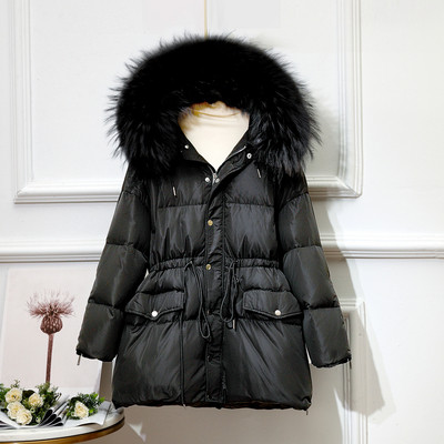 Új modell női kabát pehely és gombokkal