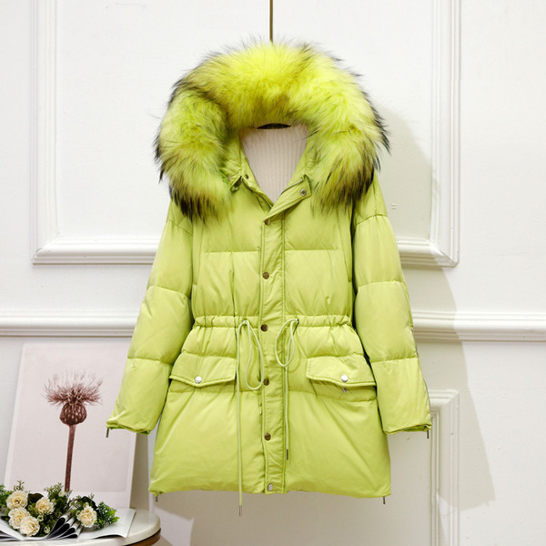 Új modell női kabát pehely és gombokkal