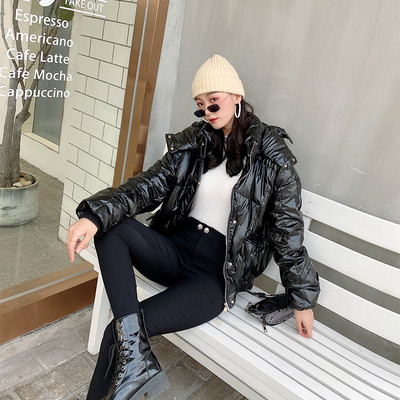 Új modell őszi-téli rövid kabát kapucnival