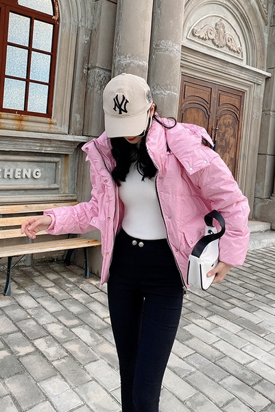 Új modell őszi-téli rövid kabát kapucnival