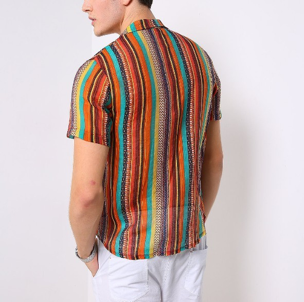 Ανδρικό ριγέ πουκάμισο με τσέπη