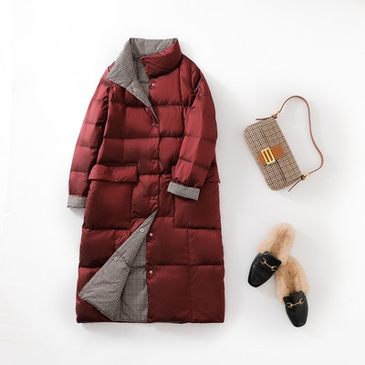 Jachetă de damă lungă pe două fețe cu nasturi