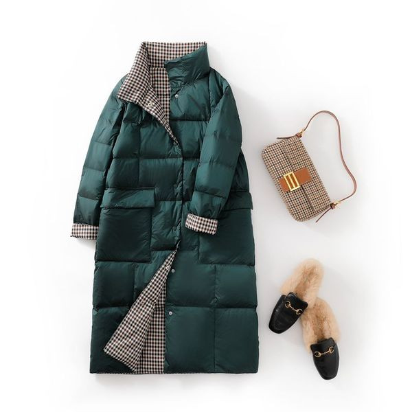 Jachetă de damă lungă pe două fețe cu nasturi