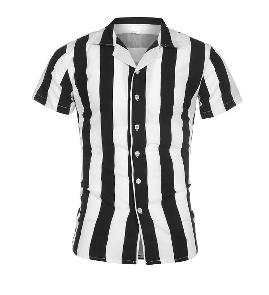 Ανδρικό casual ριγέ πουκάμισο σλιμ μοντέλο