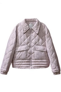 Γυναικείο κοντό μπουφάν με κλασικό γιακά και φερμουάρ