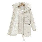 Γυναικείο χειμερινό μπουφάν με ζεστή φόδρα και τσέπες