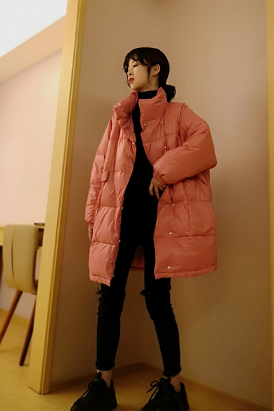 Γυναικείο χειμερινό μπουφάν μοντέλο με ψηλό γιακά