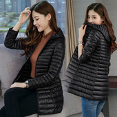 Kerge naiste jakk kapuutsiga ja suurustega kuni 6XL