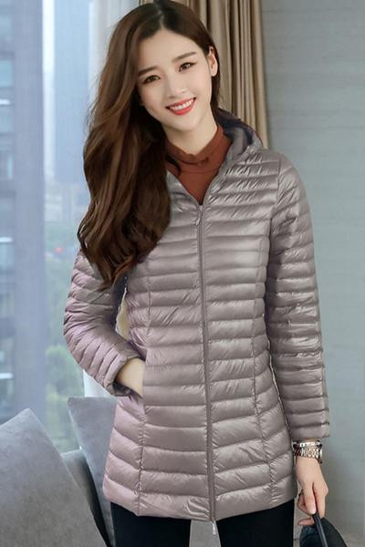 Kerge naiste jakk kapuutsiga ja suurustega kuni 6XL