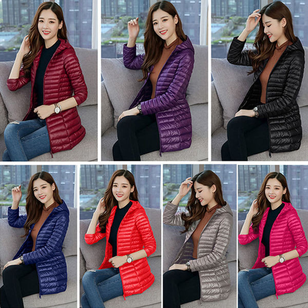 Kerge naiste jakk kapuutsiga ja suurustega kuni 6XL