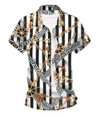 Alkalmi férfi ing mintával és klasszikus gallérral