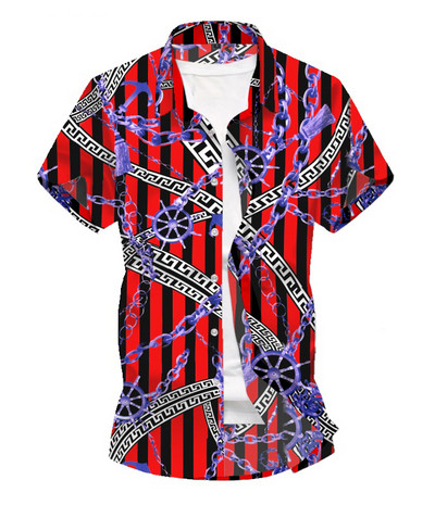 Alkalmi férfi ing mintával és klasszikus gallérral