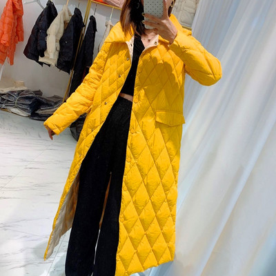 Γυναικείο μακρύ μπουφάν με κουμπιά και τσέπες