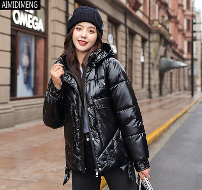 Női alkalmi kabát kapucnival - télre alkalmas