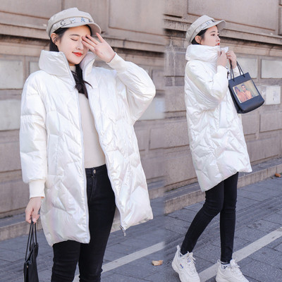 Uus mudel kaasaegne kõrge krae ja taskutega naiste jope