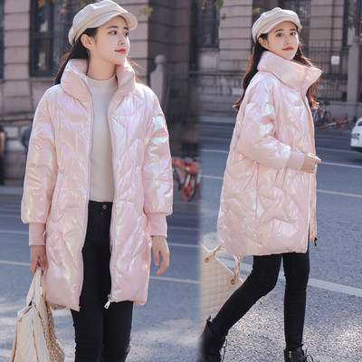 Uus mudel kaasaegne kõrge krae ja taskutega naiste jope