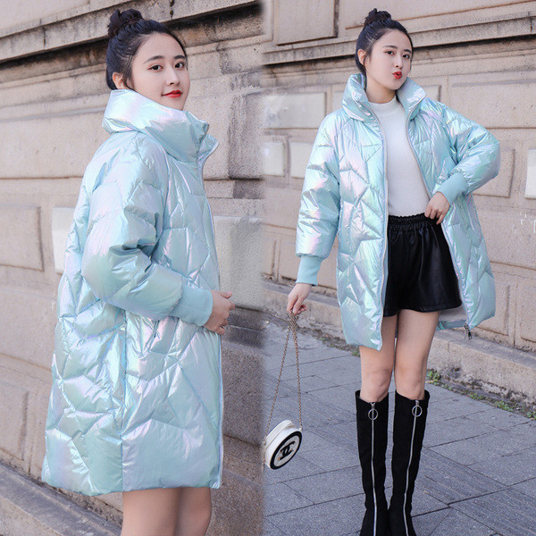 Uus mudel kaasaegne kõrge krae ja taskutega naiste jope