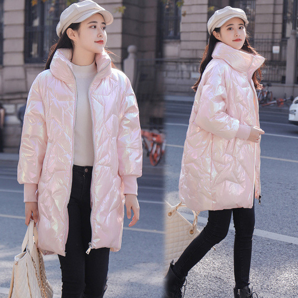 Uus mudel kaasaegne kõrge krae ja taskutega naiste jope