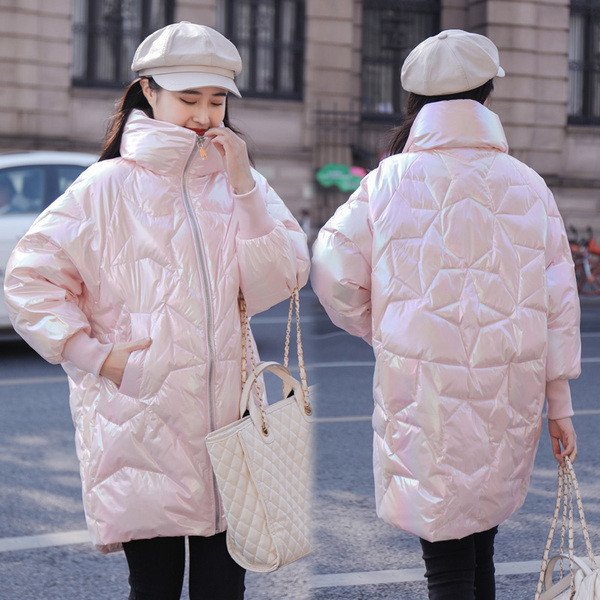 Uus mudel kaasaegne kõrge krae ja taskutega naiste jope